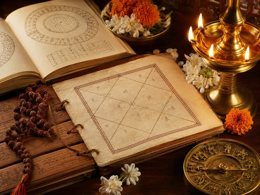 Jyothish mobile app style astrology artwork